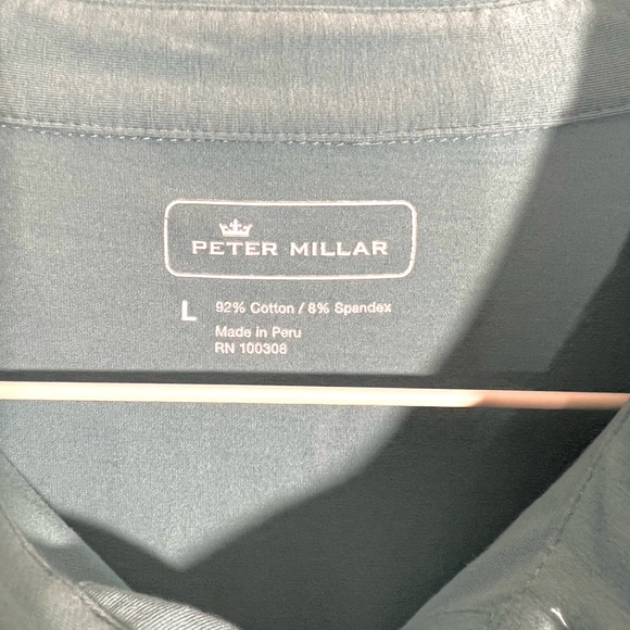 Peter Millar Polo size L 92% Cotton 8% Spandex - Picture 3 of 4